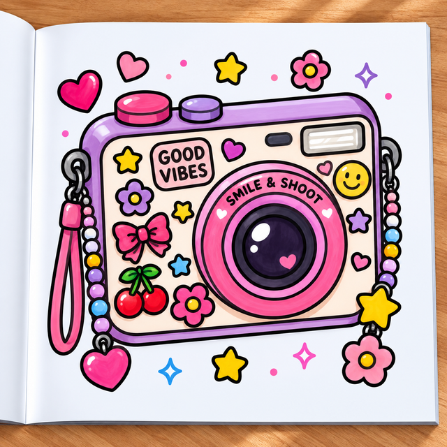 Kawaii Camera Good Vibes