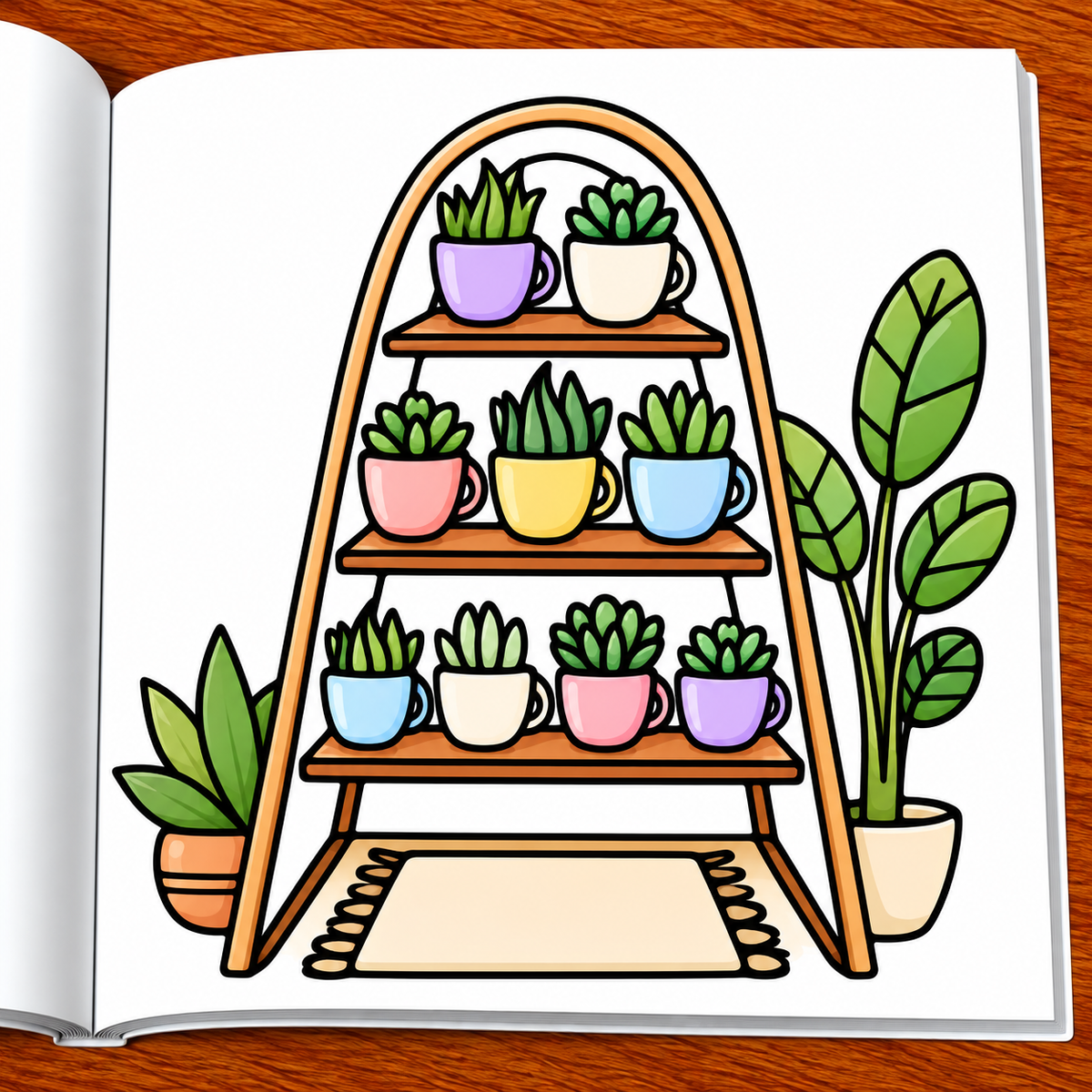 Flowers & Plants Coloring Book