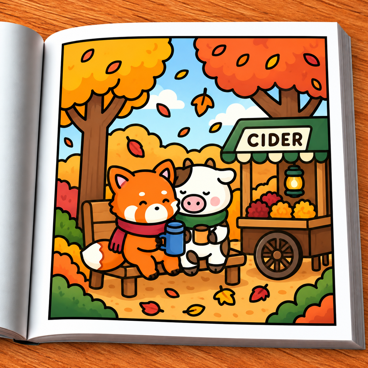Comfy Autumn Coloring Book