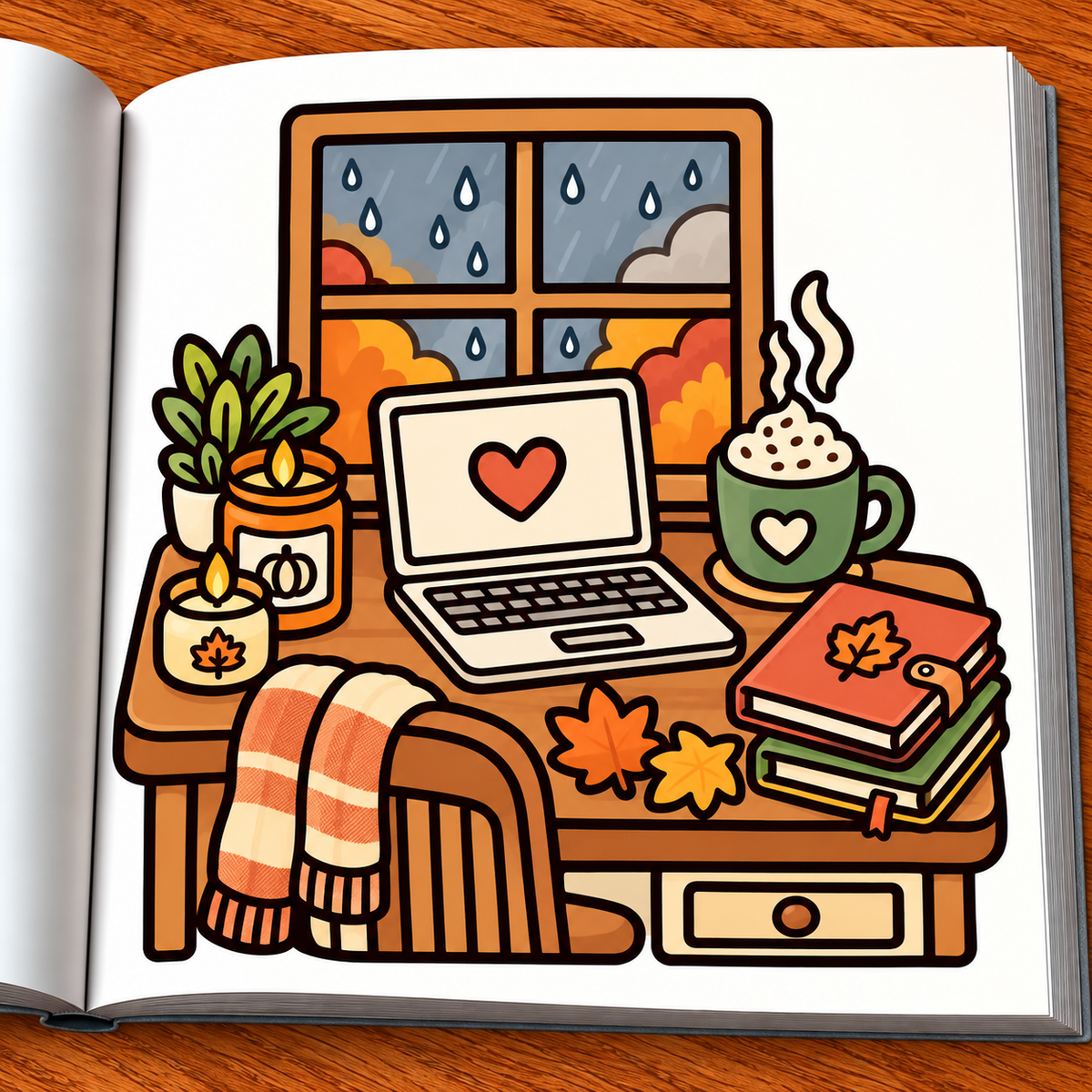 Comfy Fall Coloring Book