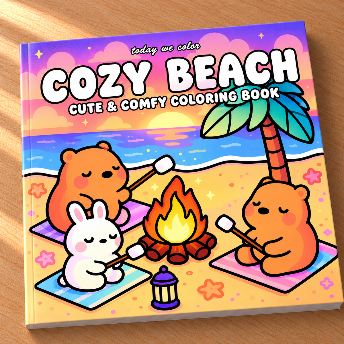 Cozy Beach Coloring Book
