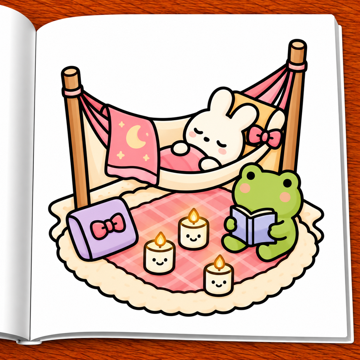 Cozy Kawaii Coloring Book