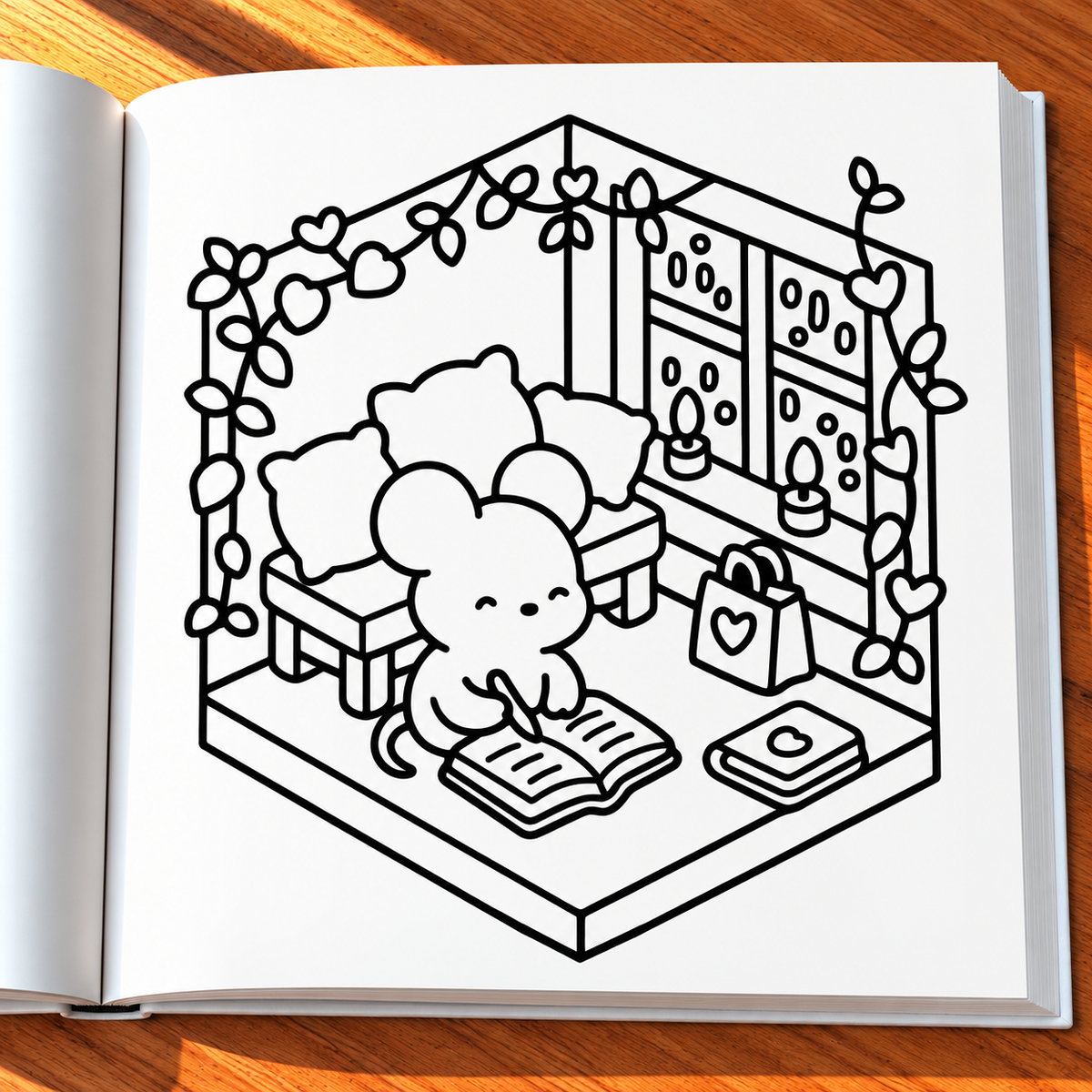 Rainy Moments Coloring Book