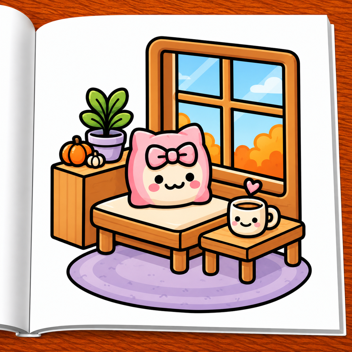 Cozy Kawaii Coloring Book