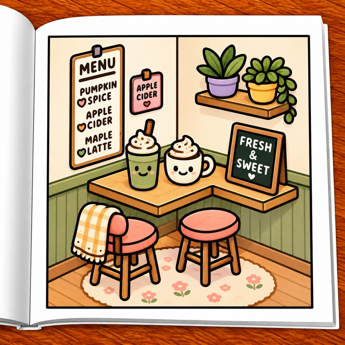 Cozy Kawaii Coloring Book