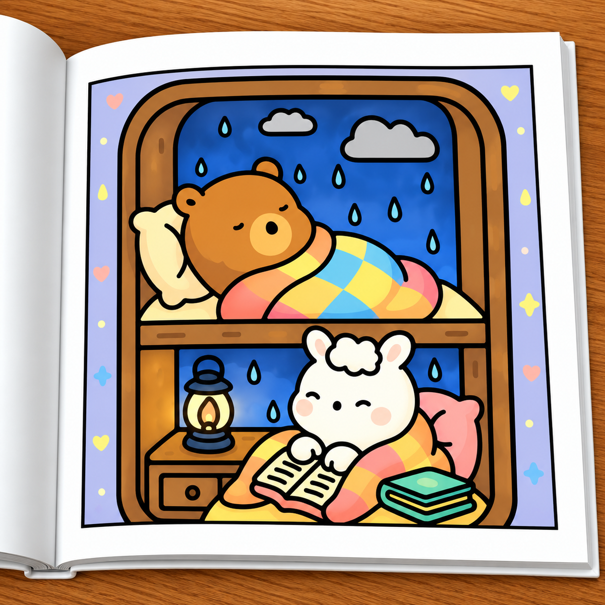 Rainy Moments Coloring Book