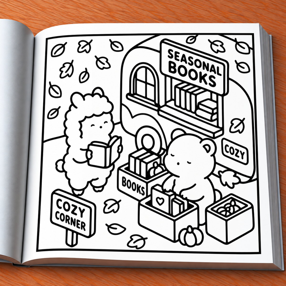 Comfy Autumn Coloring Book