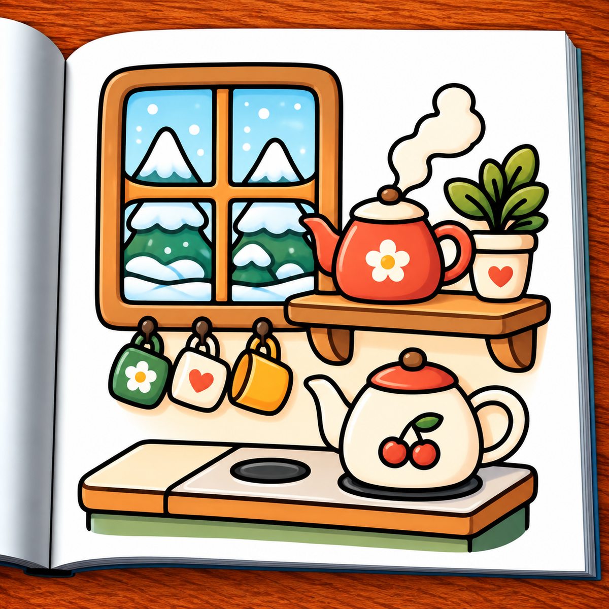 Winter Vibes Coloring Book