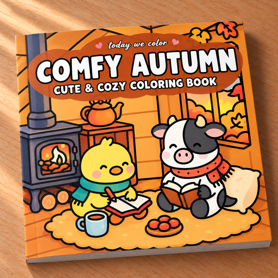 Comfy Autumn Coloring Book