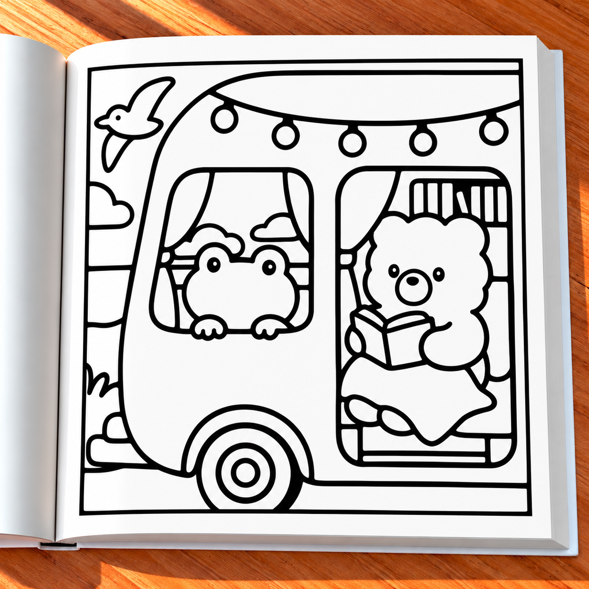 Cozy Beach Coloring Book