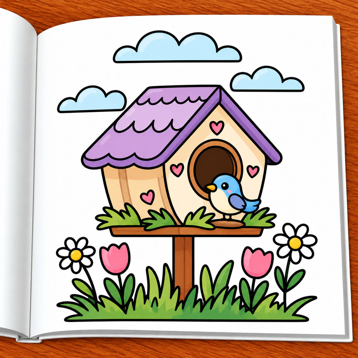Spring Vibes Coloring Book