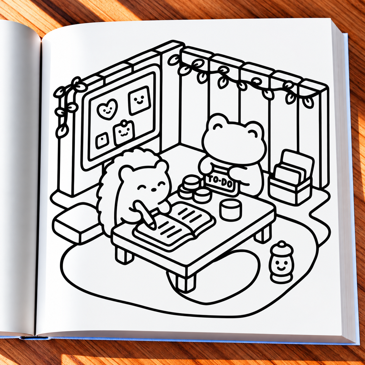 Cozy Kawaii Coloring Book