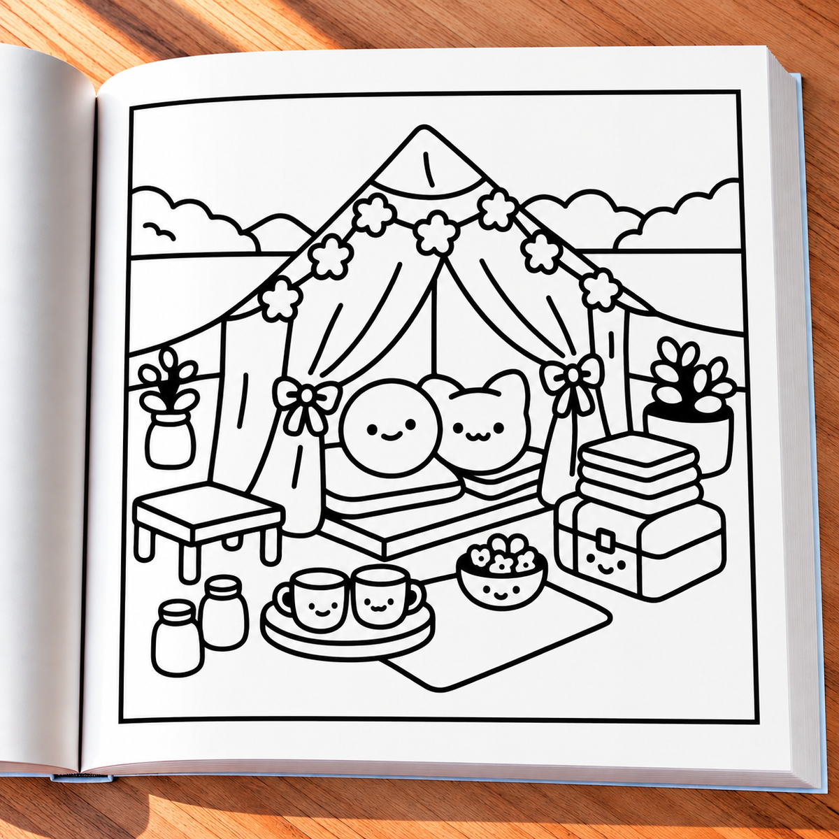 Cozy Kawaii Coloring Book