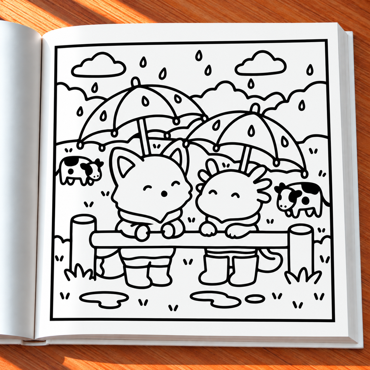 Rainy Moments Coloring Book