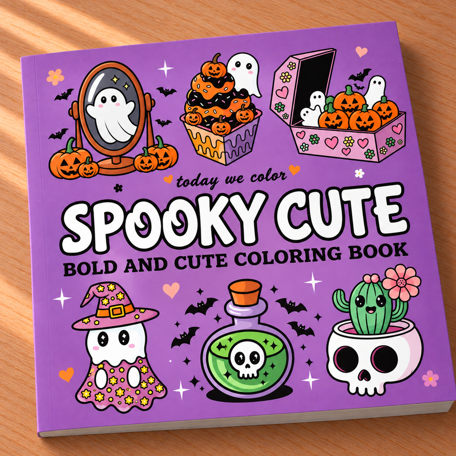 Spooky Cute Coloring Book