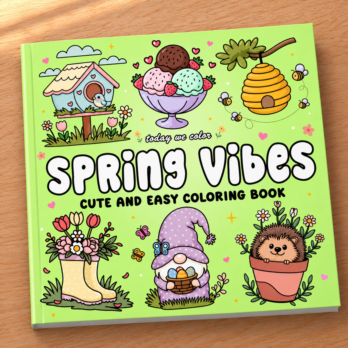 Spring Vibes Coloring Book