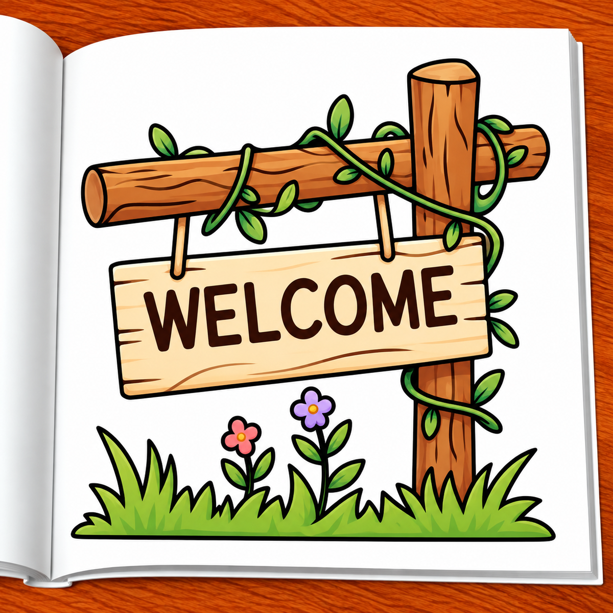Spring Vibes Coloring Book