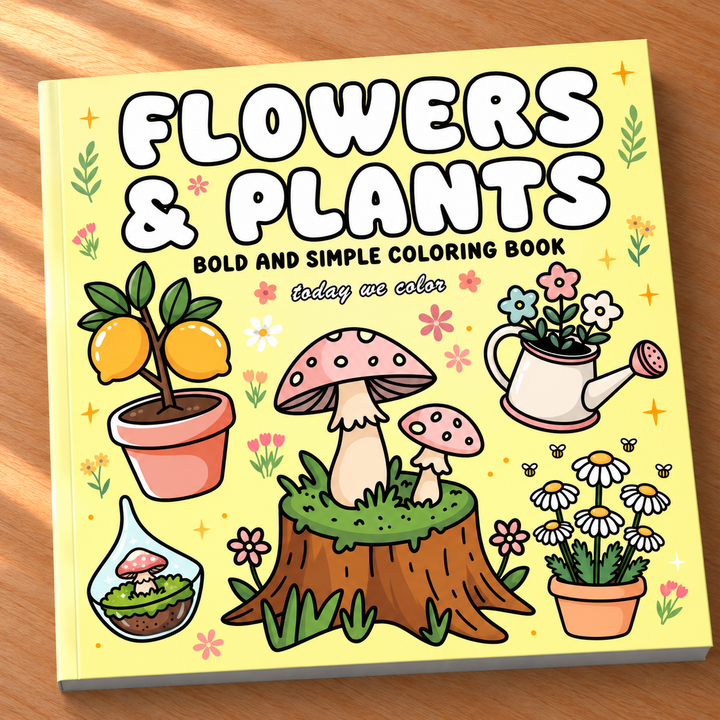 Flowers & Plants Coloring Book